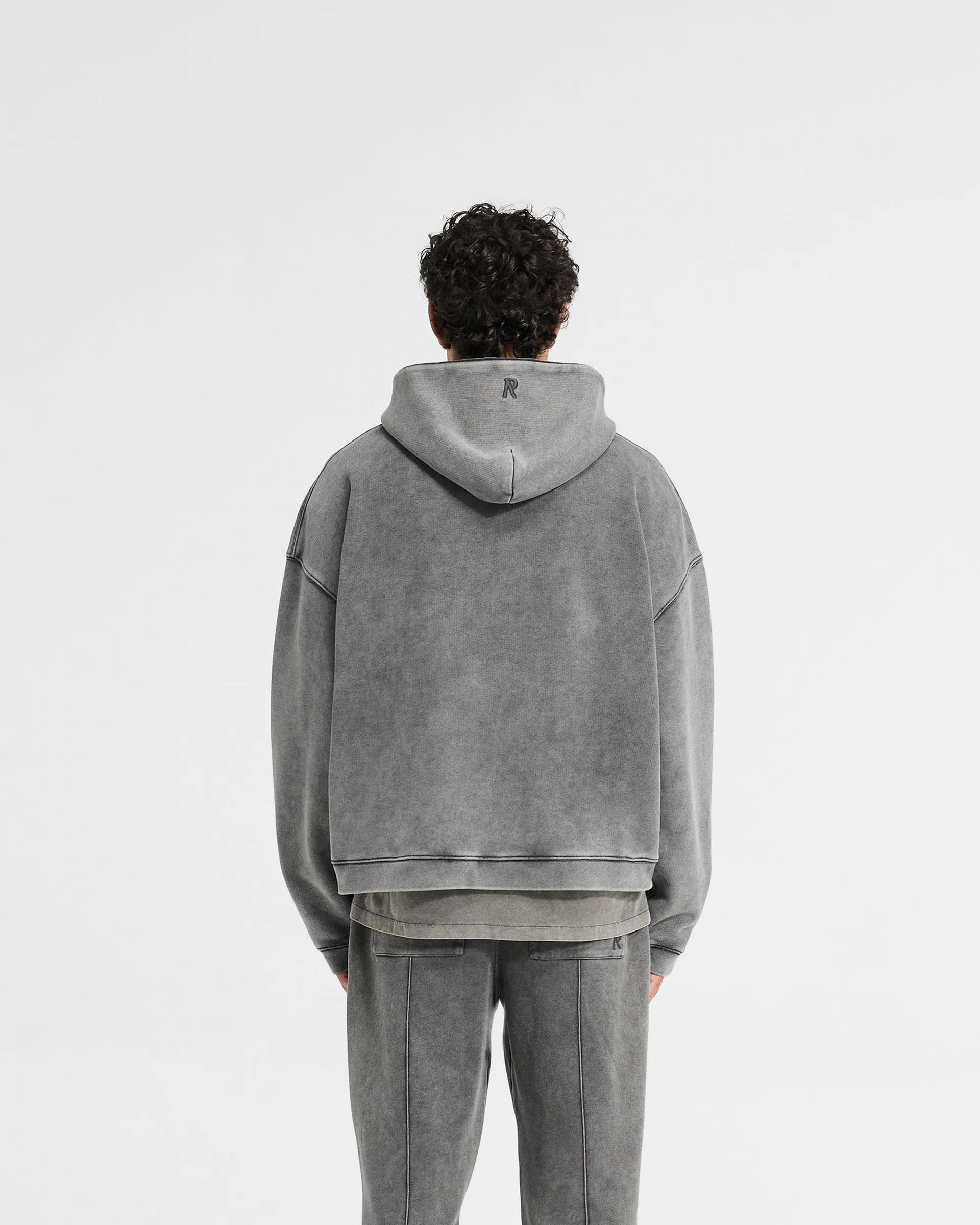 Initial Boxy Hoodie - Vintage Grey