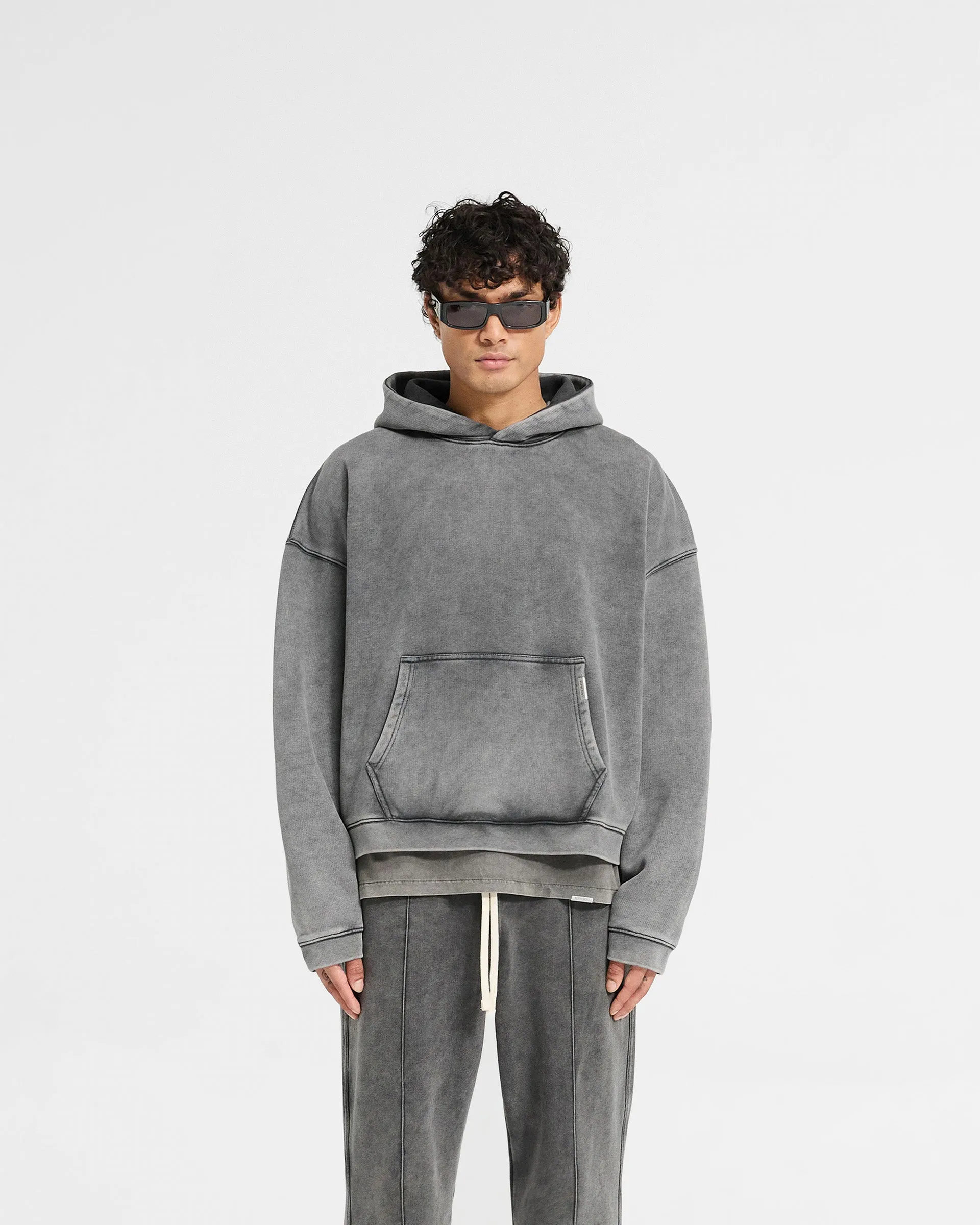 Initial Boxy Hoodie - Vintage Grey