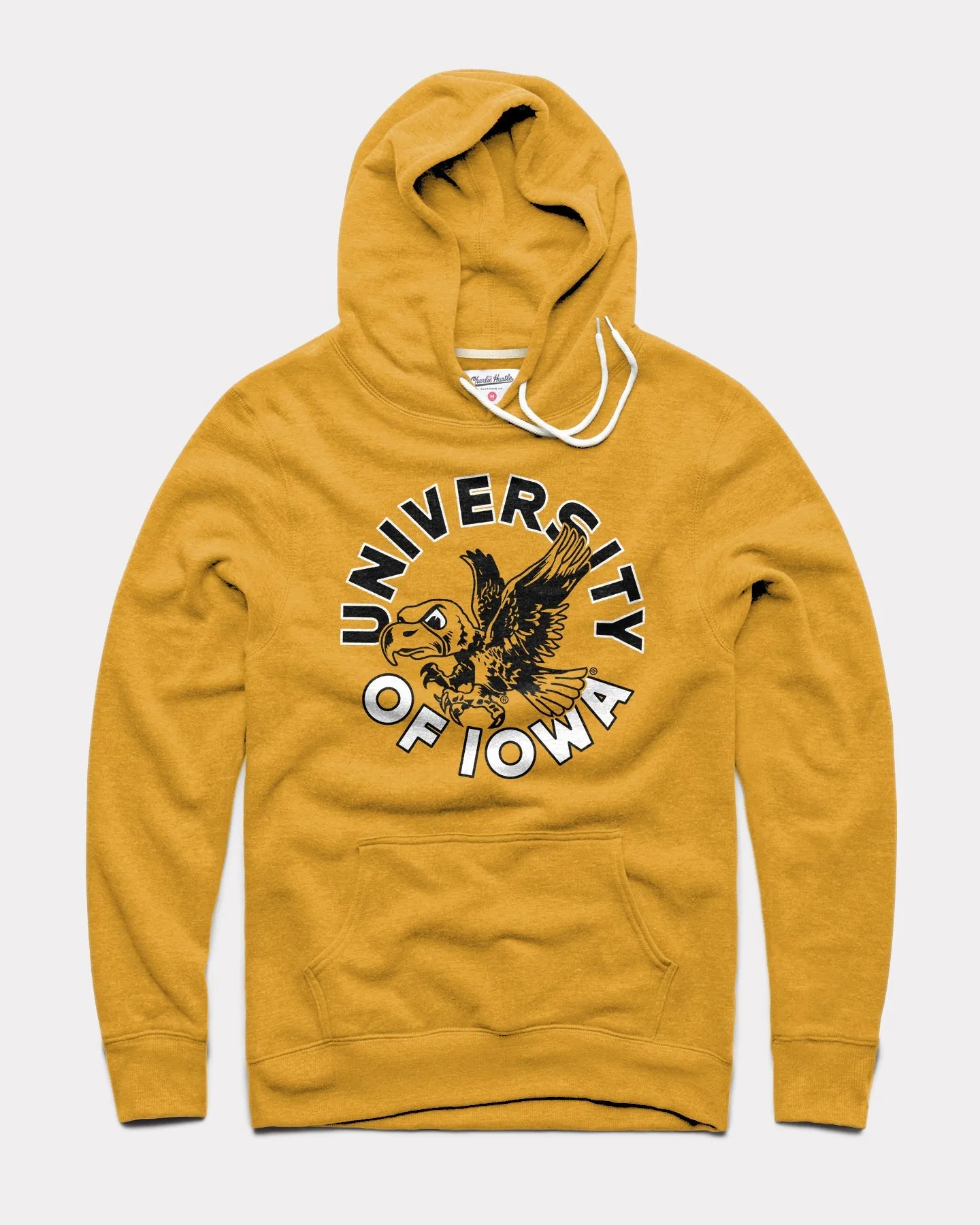 Iowa Flying Herky Circle Gold Hoodie