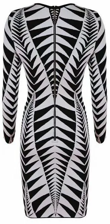 'Jagged Edge' Knit Bodycon Mini Dress