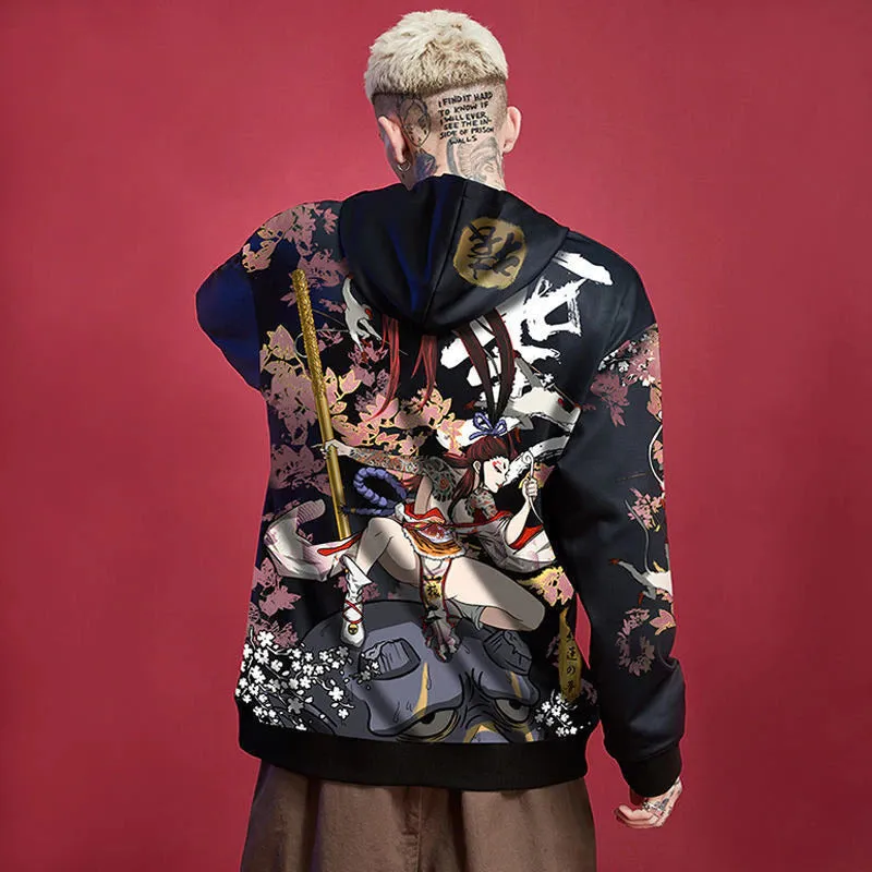 Japanese Hoodie Onna Bugeisha