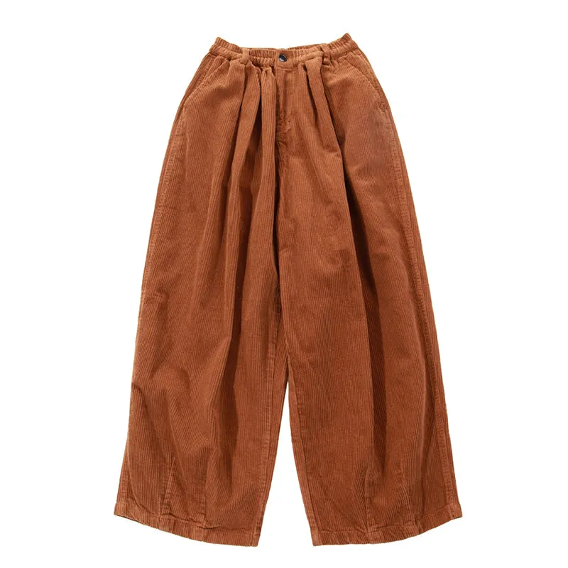 Japanese Retro Loose Corduroy Wide-leg Pants