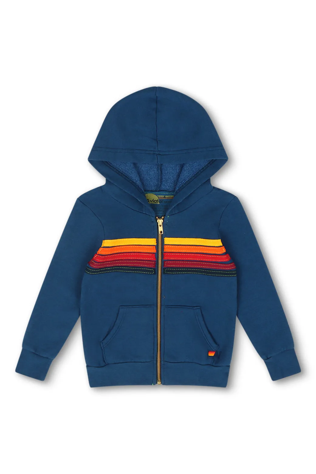 KID'S 5 STRIPE HOODIE - ROYAL