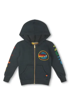 KID'S AVIATOR NATION MALIBU ZIP HOODIE - CHARCOAL