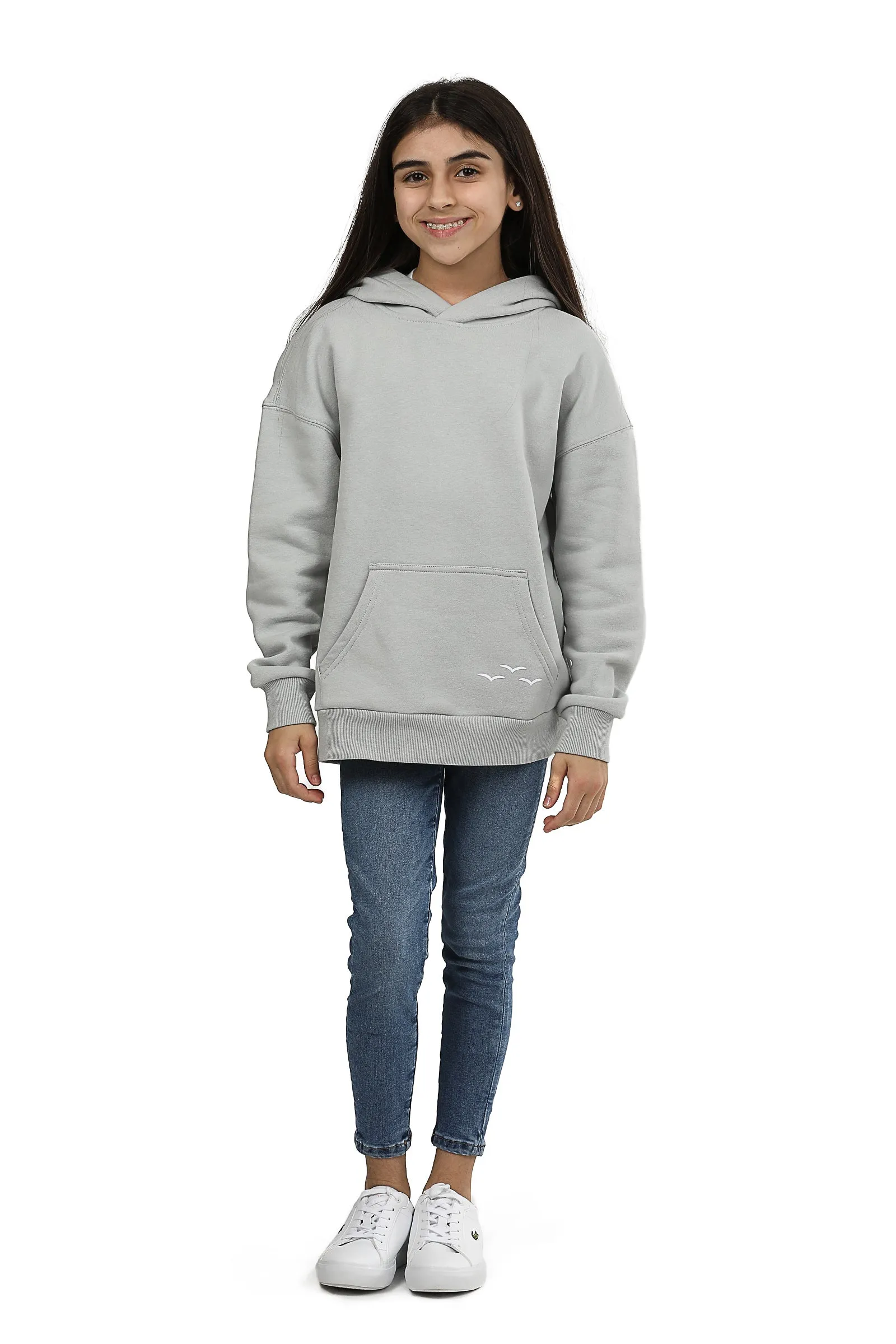 Kids Cooper hoodie in pearl grey