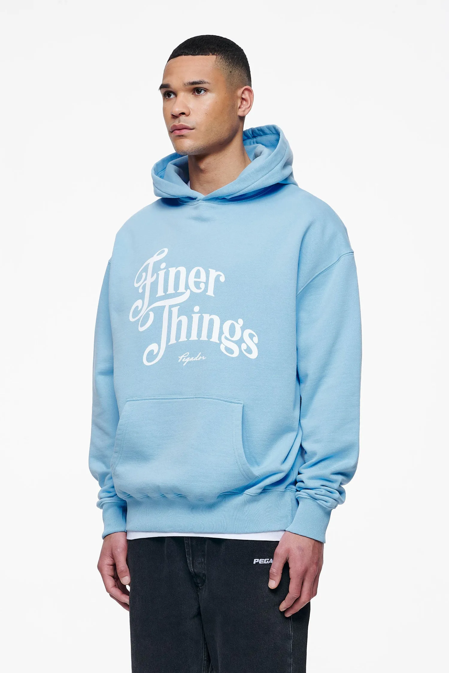 Kirk Oversized Hoodie Vintage Washed Riviera Blue