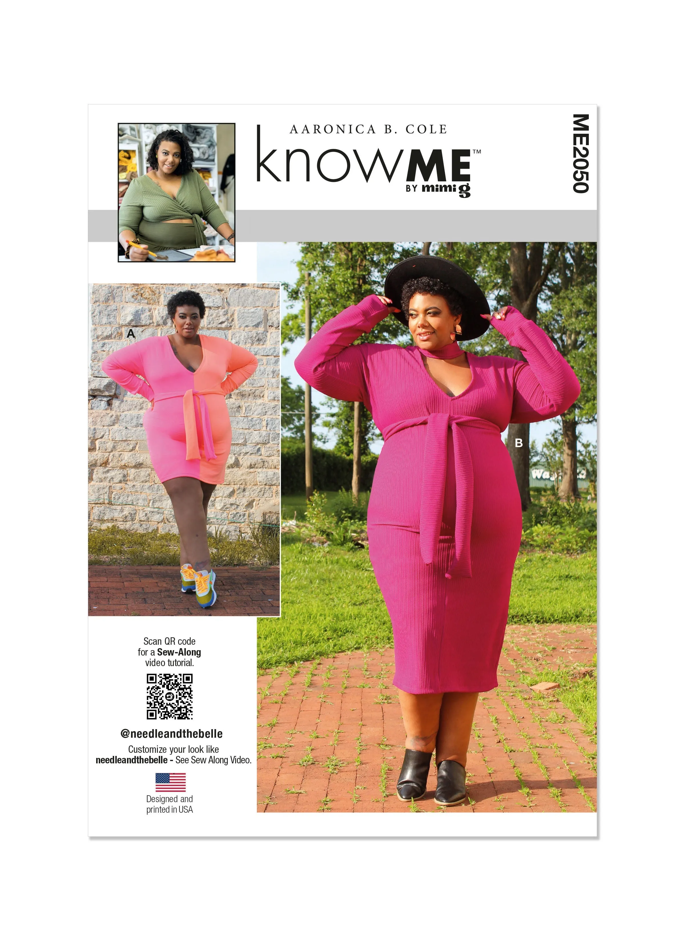 Know Me sewing pattern 2050 Knit Dress in Two Lengths by Aaronica B. Cole