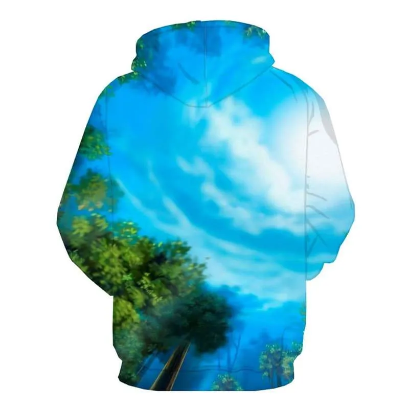 Landscape Sweatshirts men Sky Hooded Casual Number Sweatshirt Printed Graffiti Hoodie Print