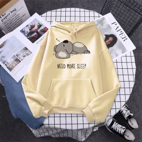 Lazy Koala Oversized Hoodie Sweatshirt