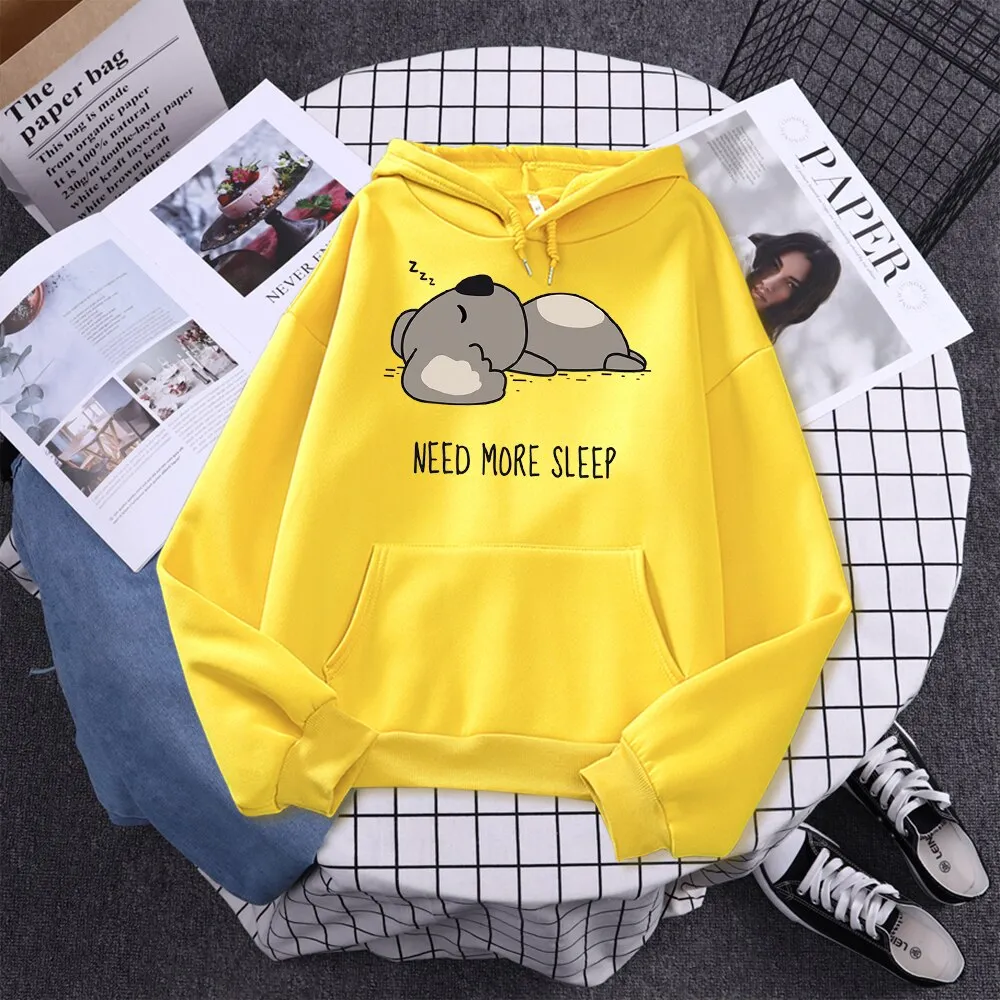 Lazy Koala Oversized Hoodie Sweatshirt