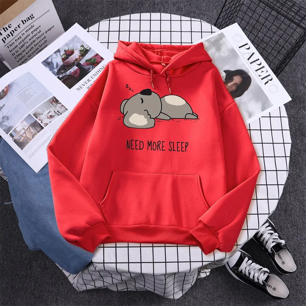 Lazy Koala Oversized Hoodie Sweatshirt