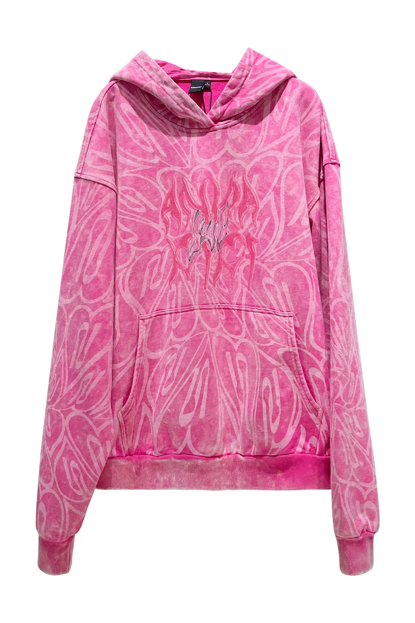 Liquid metal printed stir colored hoodie