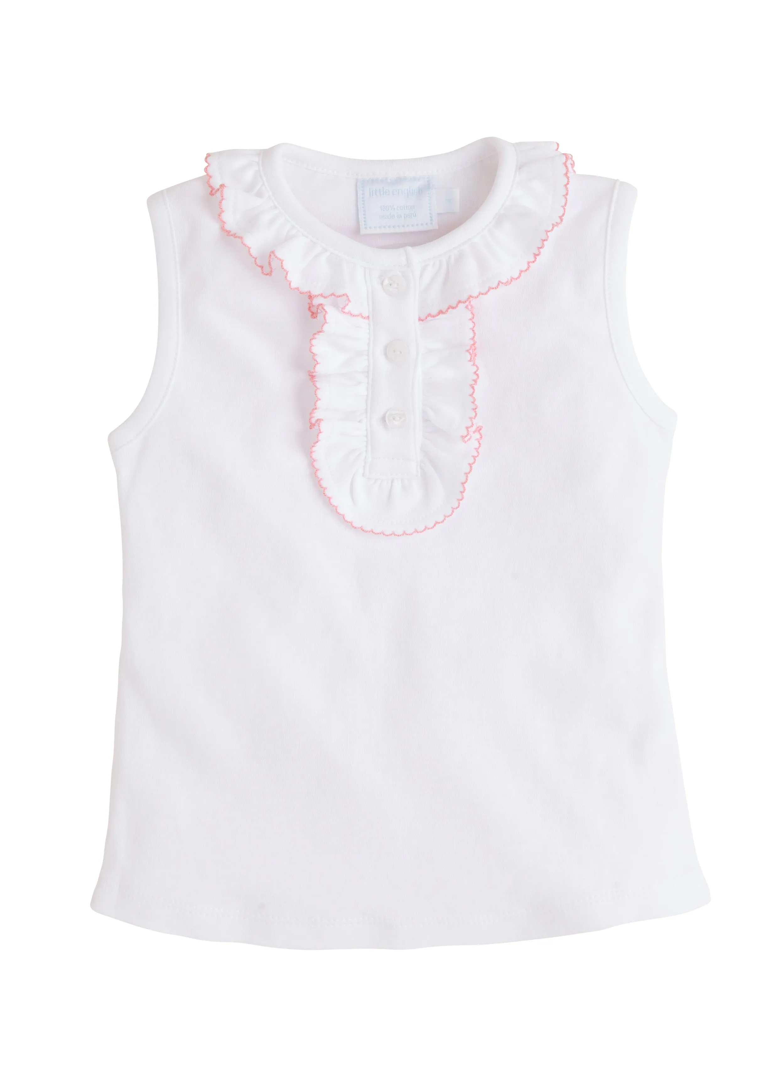 Little English Ruffled Henley - Pink