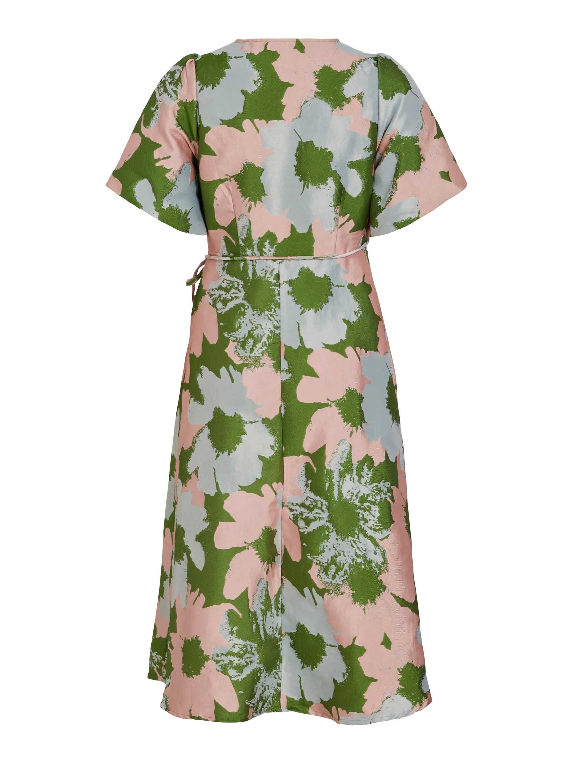 Lolla Midi Wrap Dress (Egret/Abstract)