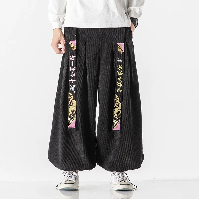 Loose Corduroy Casual Straight Pants