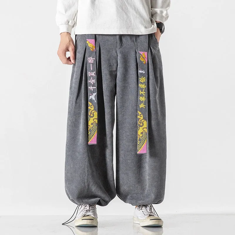 Loose Corduroy Casual Straight Pants