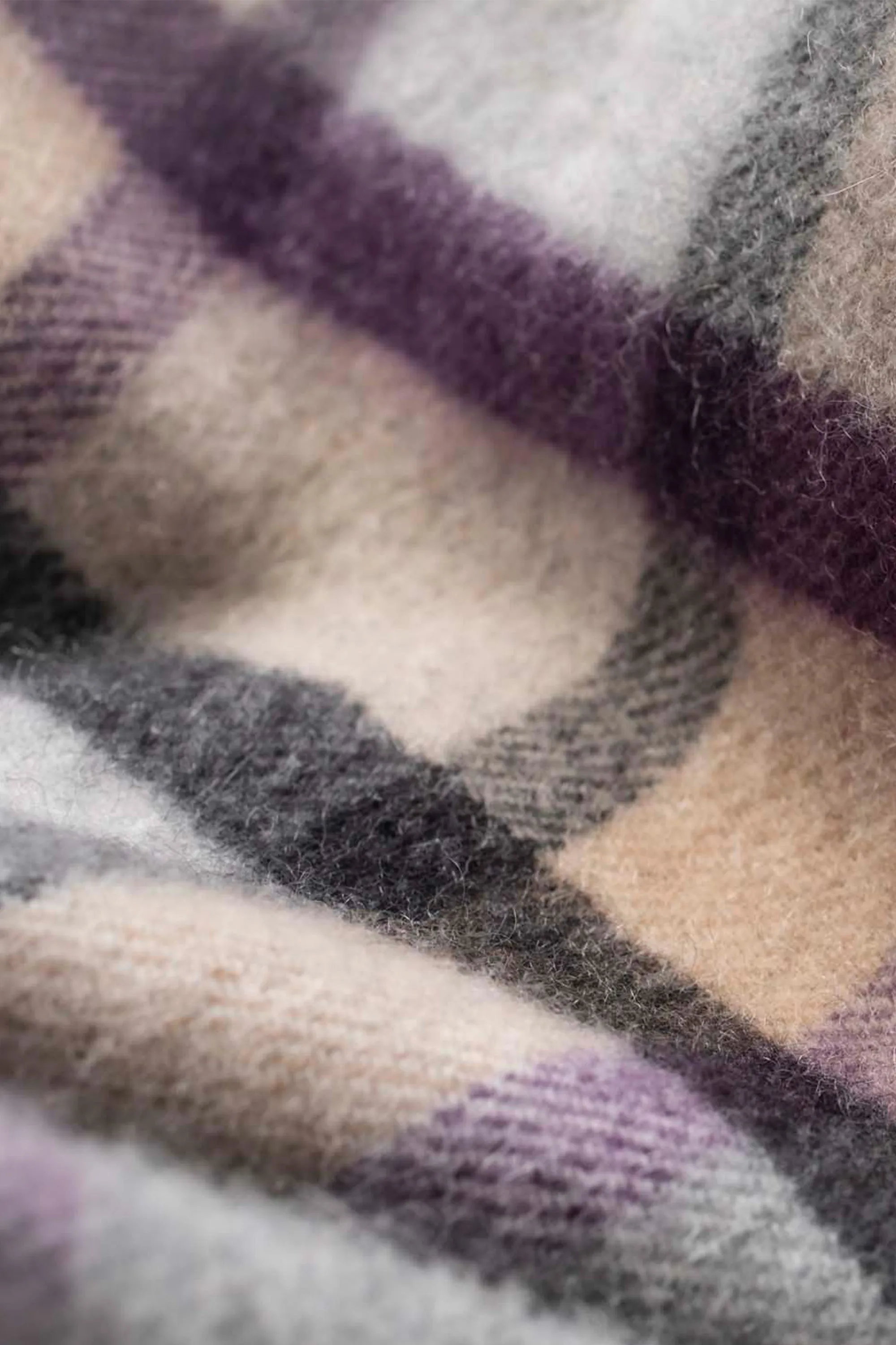 Made In Scotland Princeton Check Cashmere Scarf - Lavender