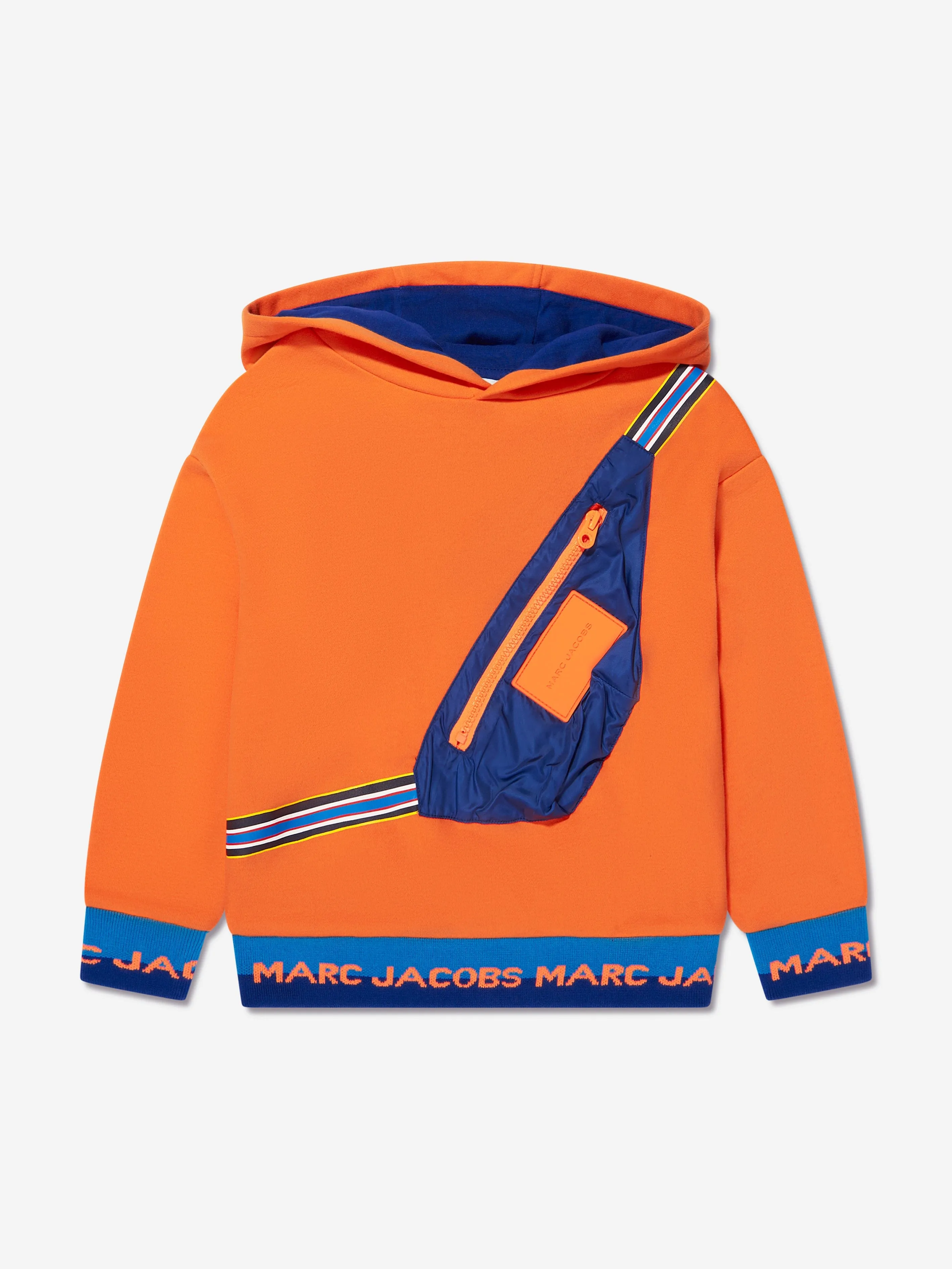 MARC JACOBS Boys Belt Bag Pocket Hoodie in Orange