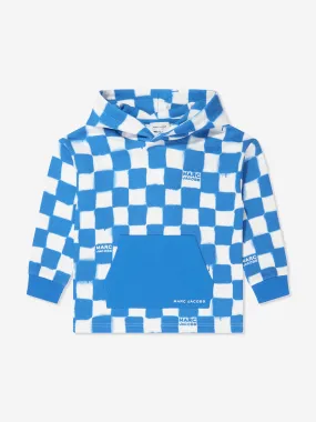 MARC JACOBS Boys Checked Hoodie in Blue