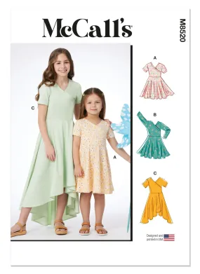 MCCALL'S - M8520 Children's and Girls' Knit Dresses