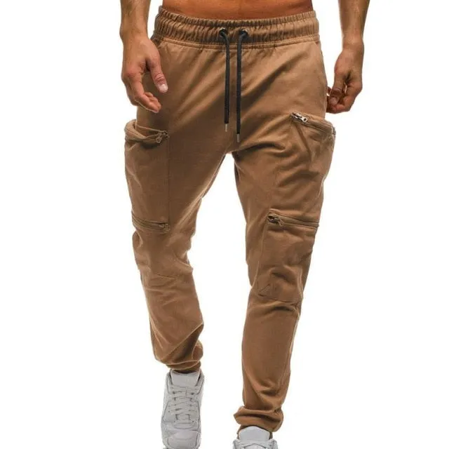 Men's Drawstring Classic Zipper Pockets Sport Sweatpants