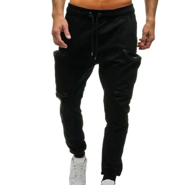 Men's Drawstring Classic Zipper Pockets Sport Sweatpants