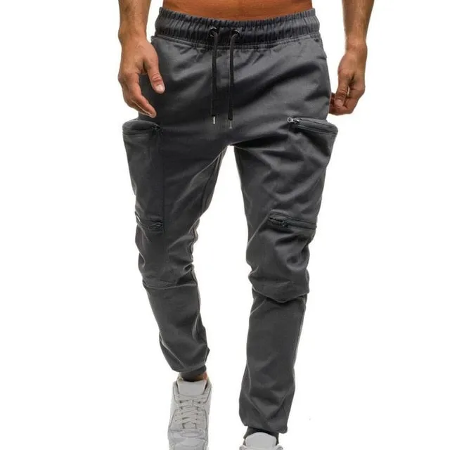 Men's Drawstring Classic Zipper Pockets Sport Sweatpants