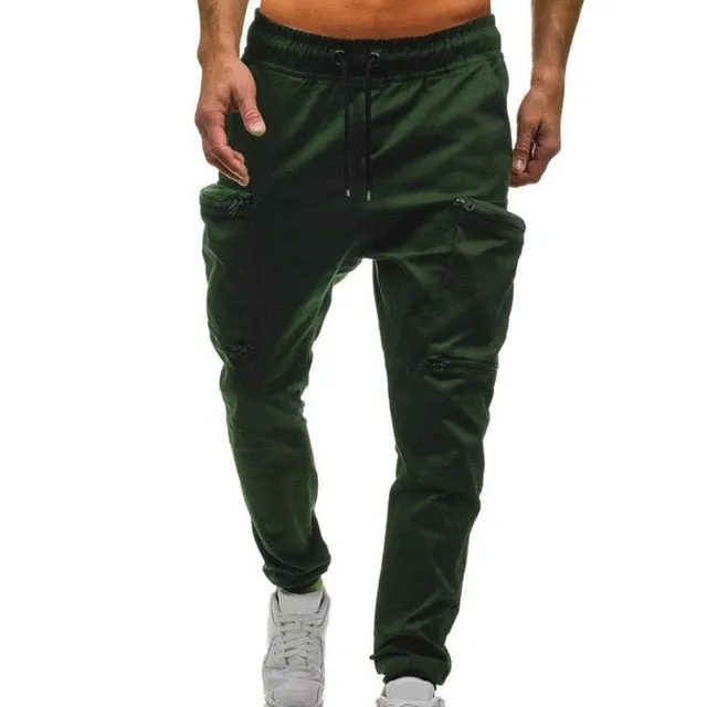 Men's Drawstring Classic Zipper Pockets Sport Sweatpants