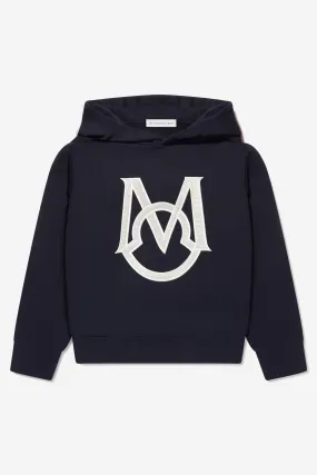 Moncler Enfant Boys Logo Hoodie in Navy