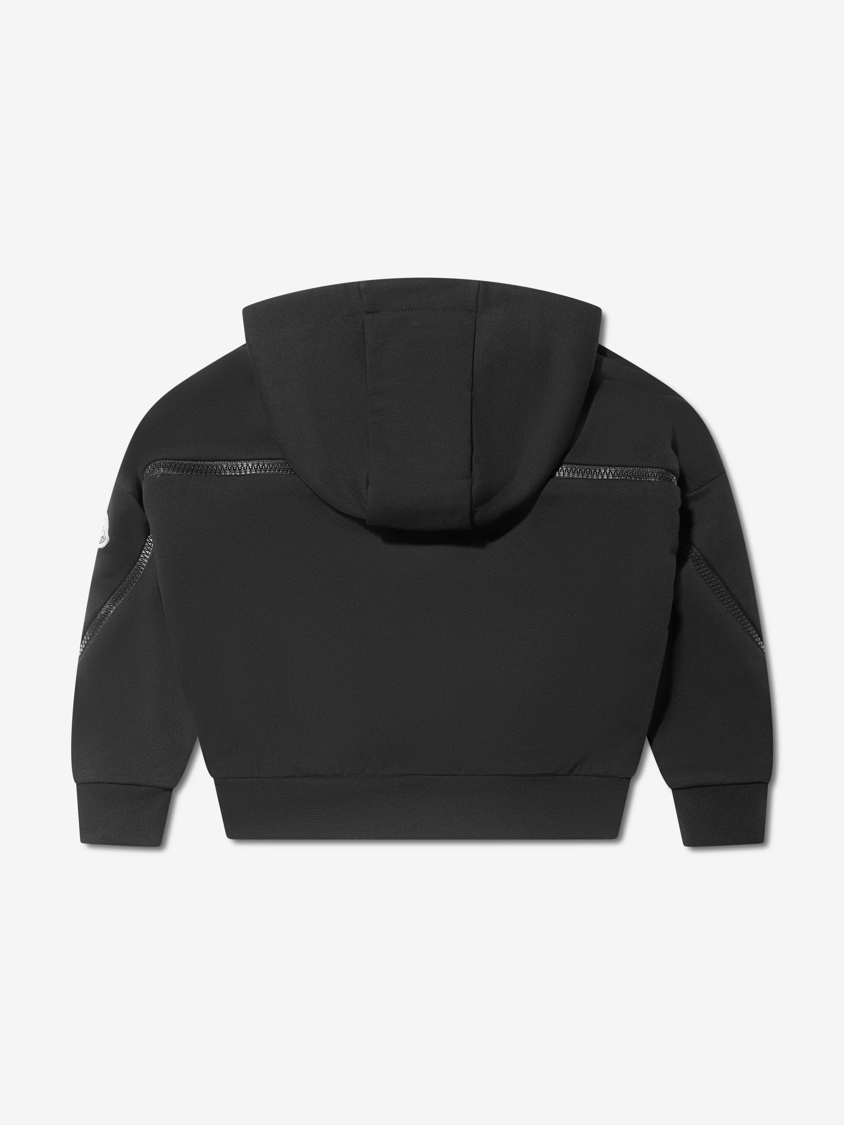 Moncler Enfant Girls Zip Up Hoodie in Black