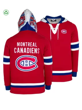 Montreal Canadiens Lace-Up Hoodie