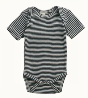 Nature Baby S/S Bodysuit - Navy Stripe