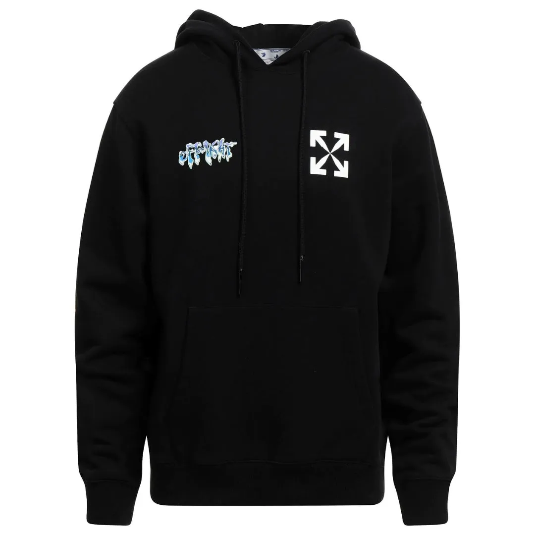 Off White 90S Liquid Black Slim Hoodie