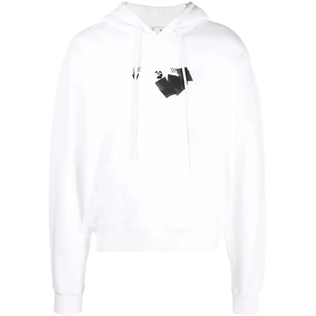 Off-White Jumbo Marker Oversized Fit White Hoodie