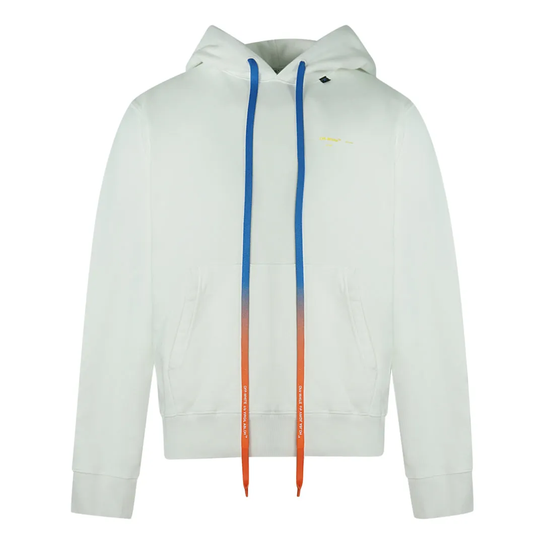 Off White Long Drawstrings White Slim Hoodie