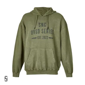 OVSD Drop Shoulder Acid Wash Hoodie - Washed Khaki Acid Wash