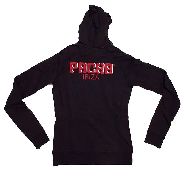 Pacha Cherry Logo Women's Black Hoodie