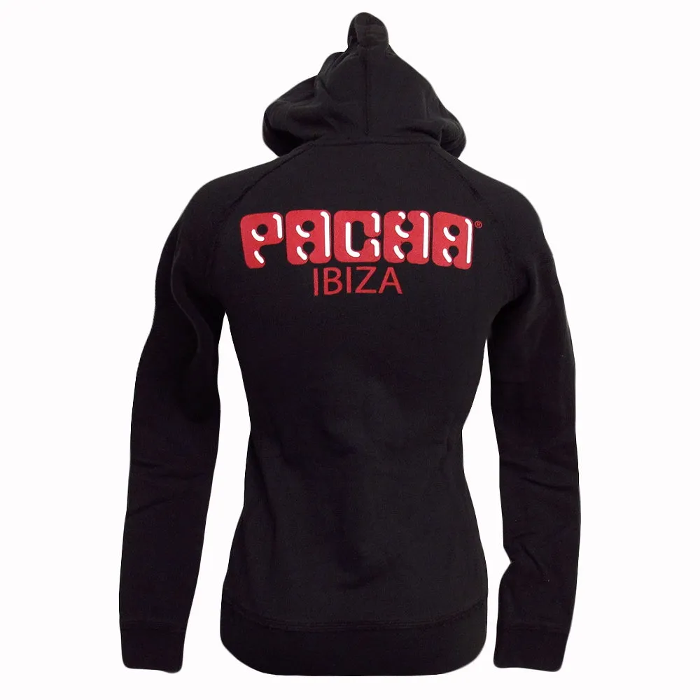 Pacha Cherry Logo Women's Black Hoodie