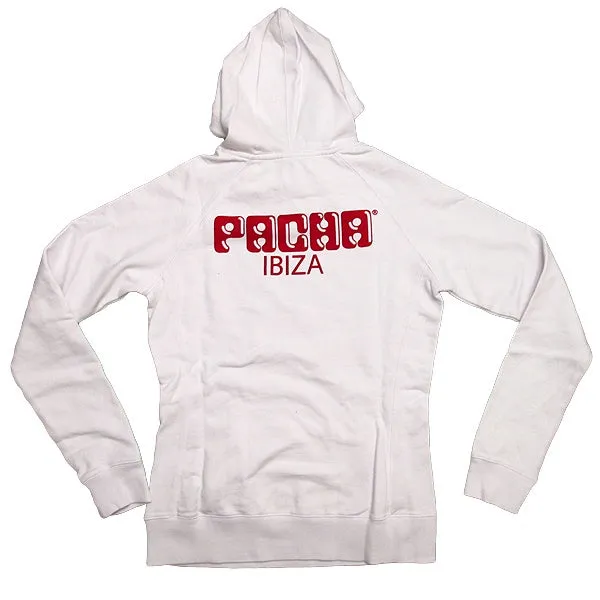 Pacha Cherry Logo Women's White Hoodie