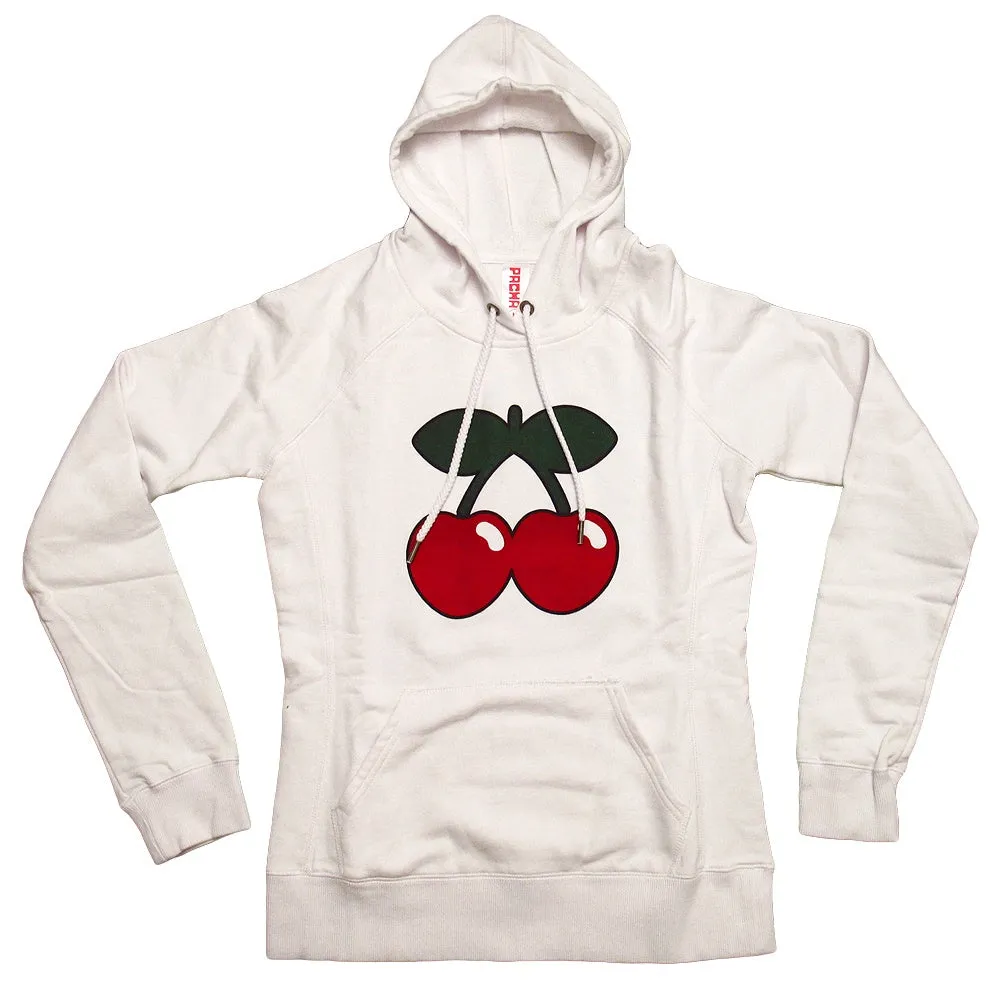 Pacha Cherry Logo Women's White Hoodie