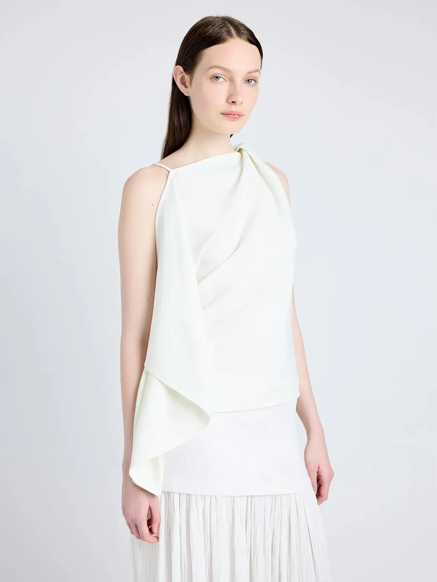 Paige Pleated Chiffon Skirt in Ivory