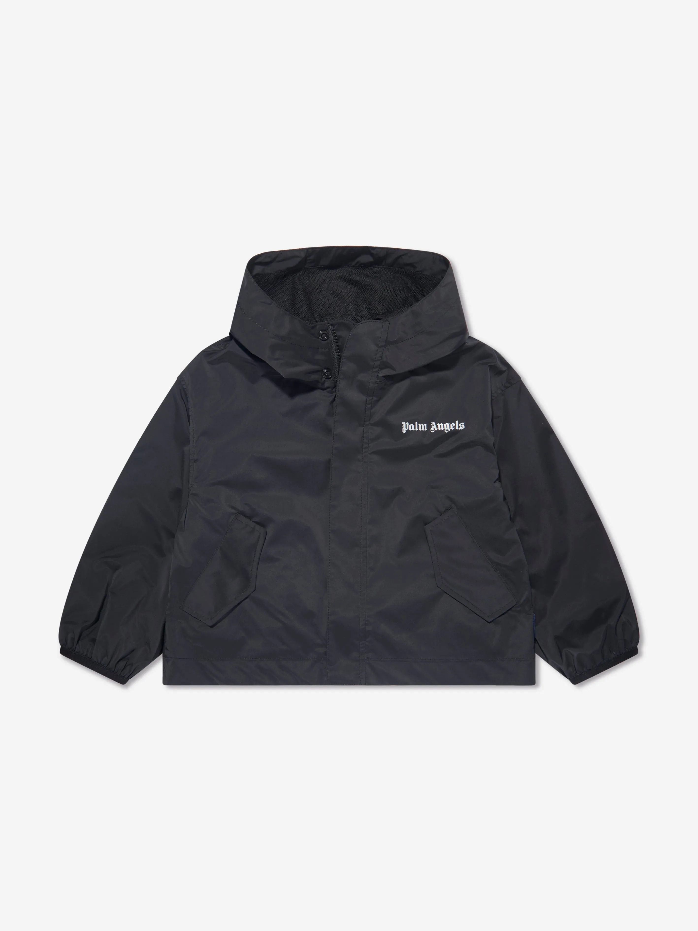 Palm Angels Boys Overlogo Windbreaker in Black