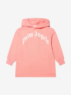 Palm Angels Girls Cotton Logo Print Hoodie Dress