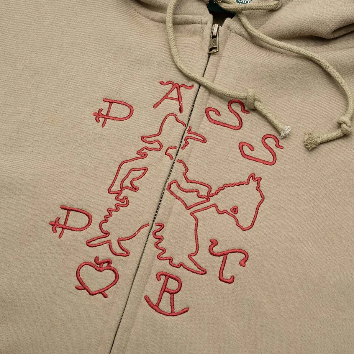 Pass~Port - Cowpoke Organic Fleece Zip Hoodie Khaki