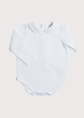 Peter Pan Collar Bodysuit in White (0mths-2yrs)