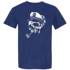 Pins & Bones Captain Skull Sea Theme Captain Morgan Skull Navy Inspired T-Shirt