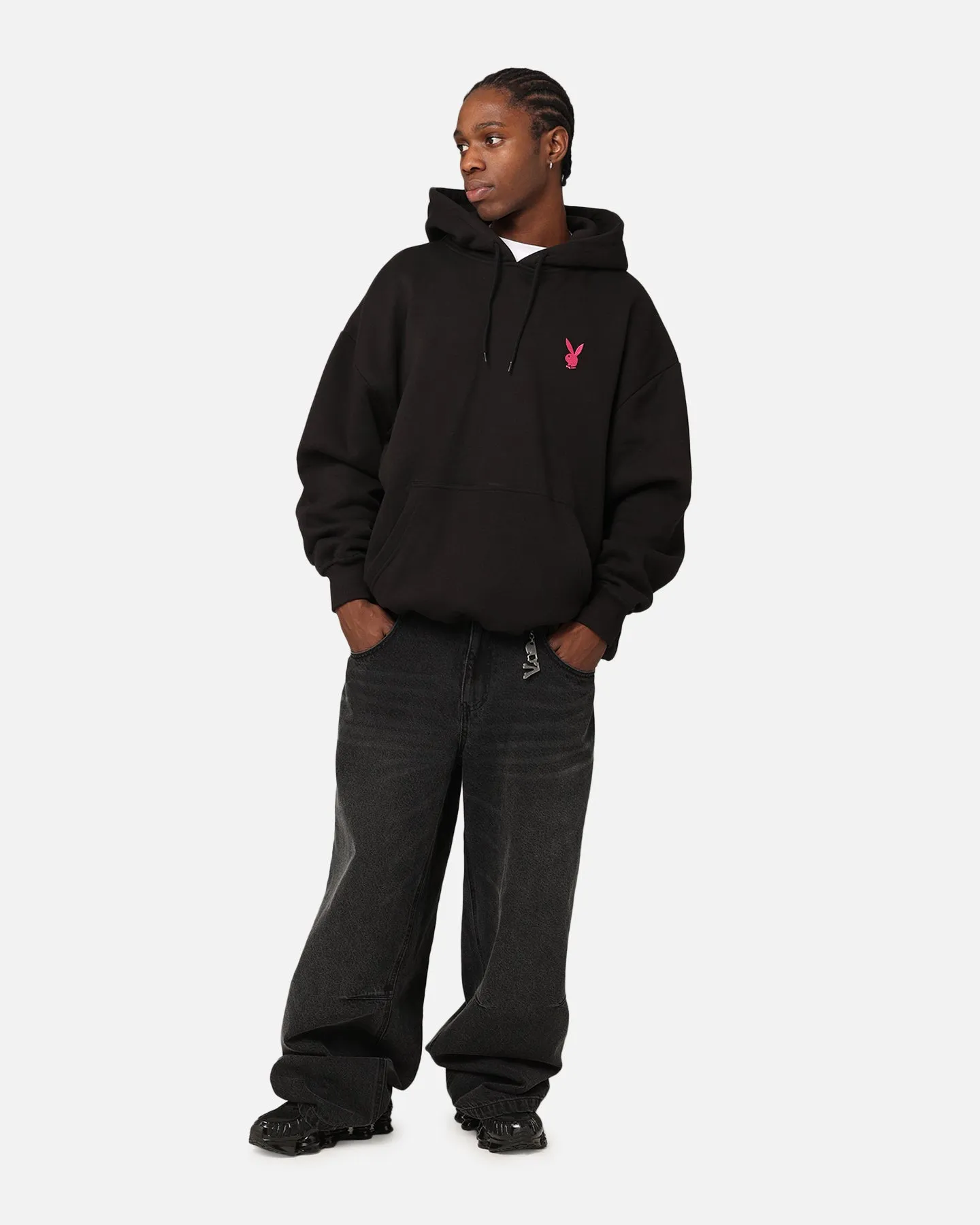 Playboy Bunny Basics Oversized Hoodie Black