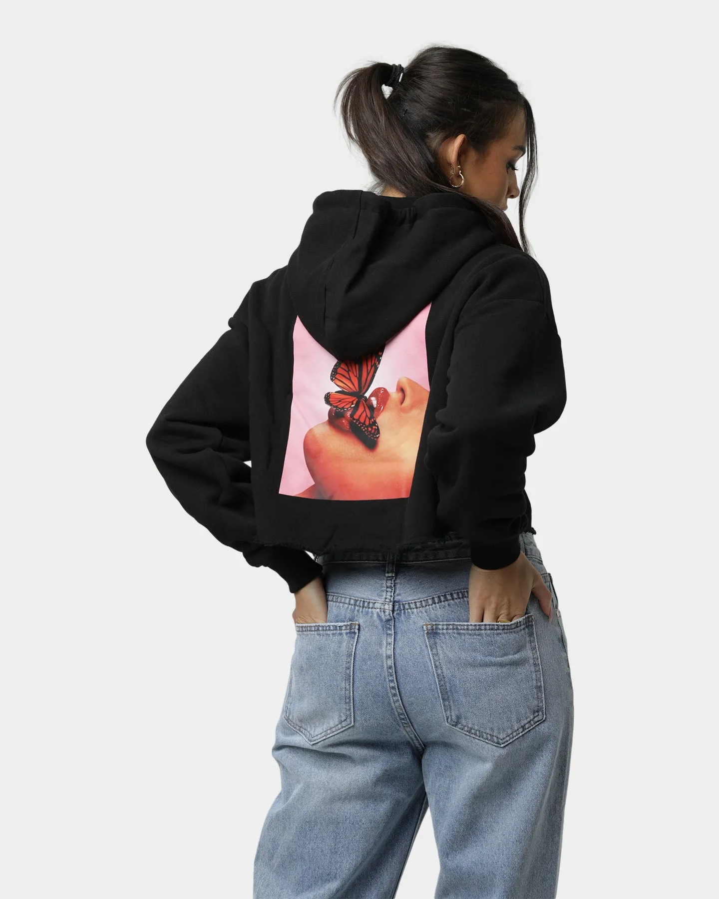 Playboy Playboy 2019 Cropped Hoodie Black