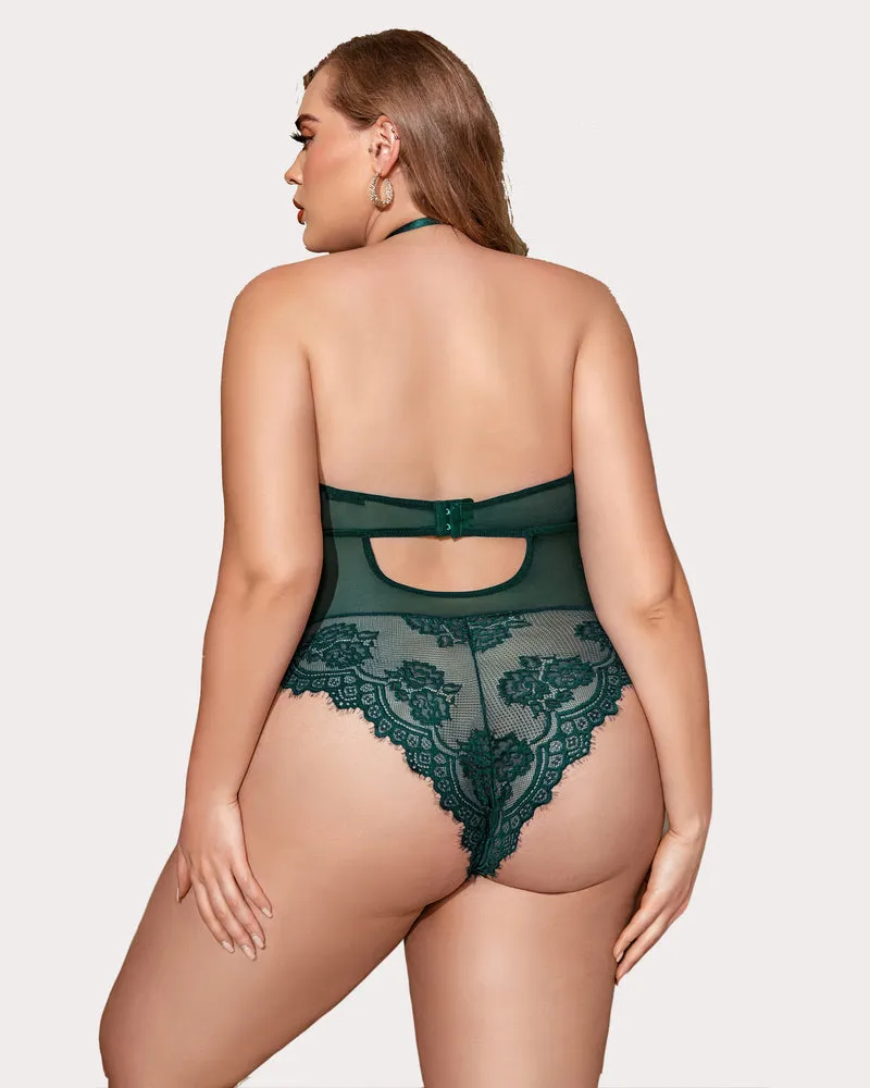 Plus Size Lace Bodysuit Teddy