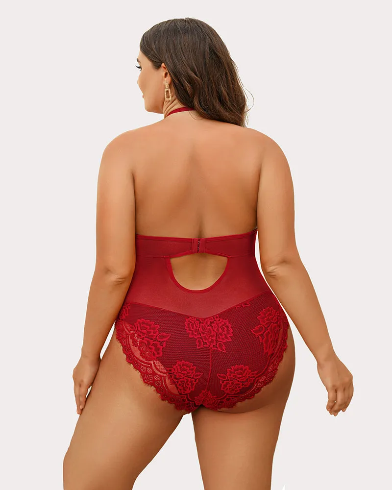 Plus Size Lace Bodysuit Teddy